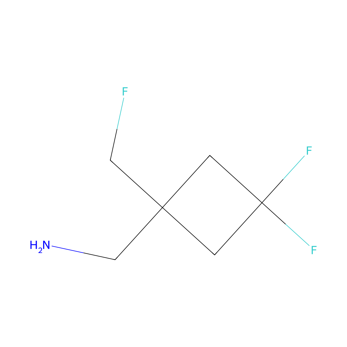 1-[3,3-Difluoro-1-(fluoromethyl)cyclobutyl]methanamine molecular structure, CAS 2228450-35-7