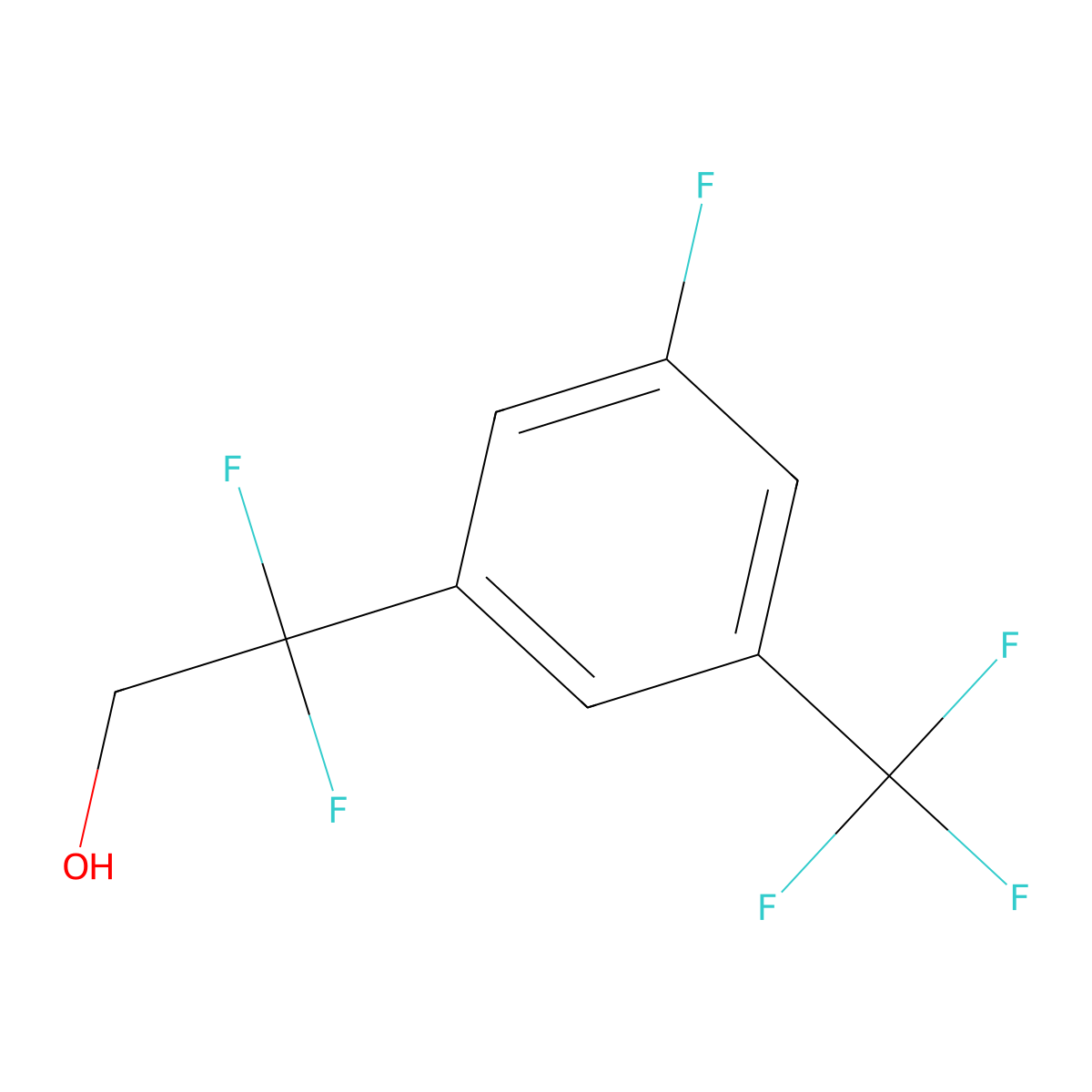 2,2-Difluoro-2-[3-fluoro-5-(trifluoromethyl)phenyl]ethan-1-ol molecular structure, CAS 2228450-63-1