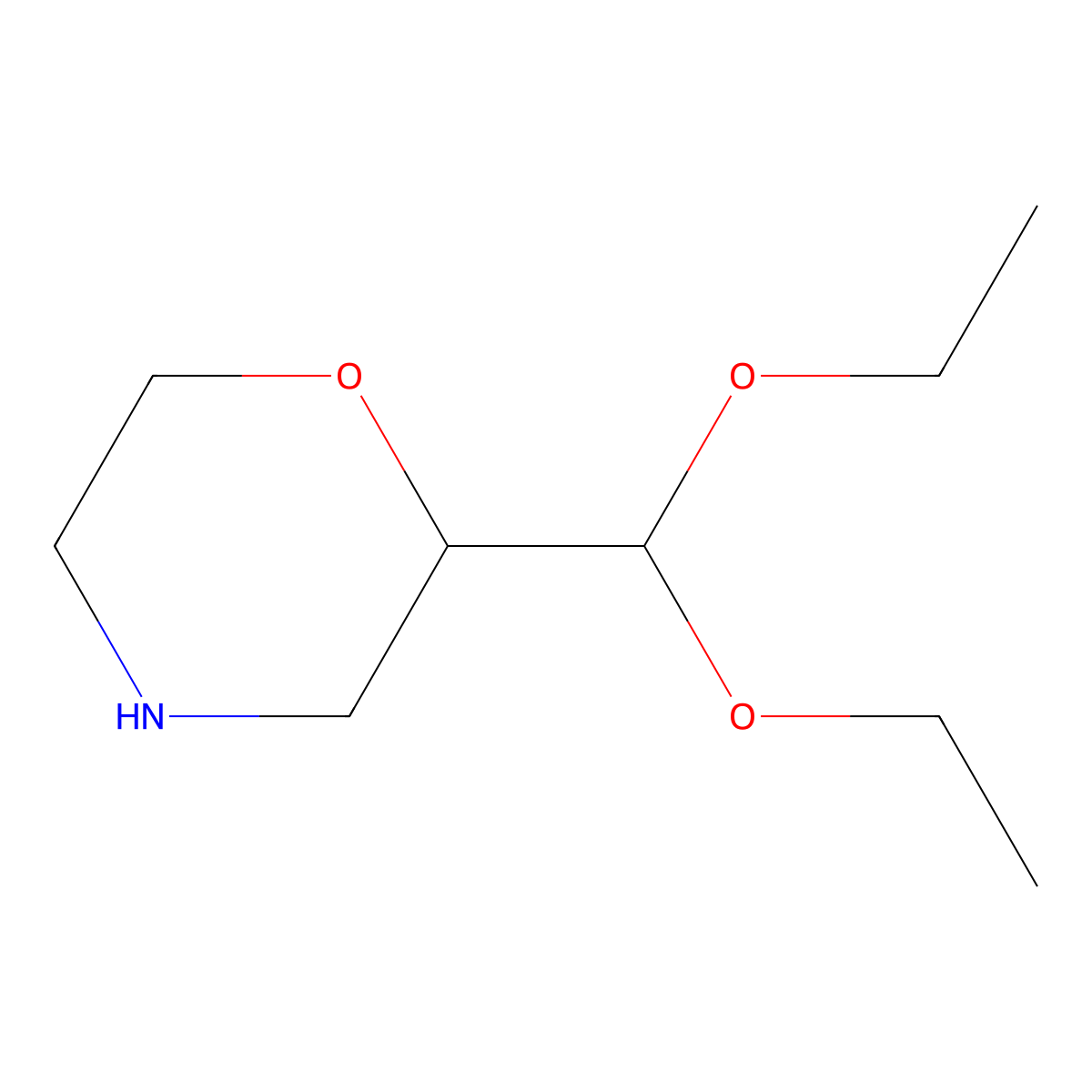 2-(Diethoxymethyl)morpholine molecular structure, CAS 2228450-66-4