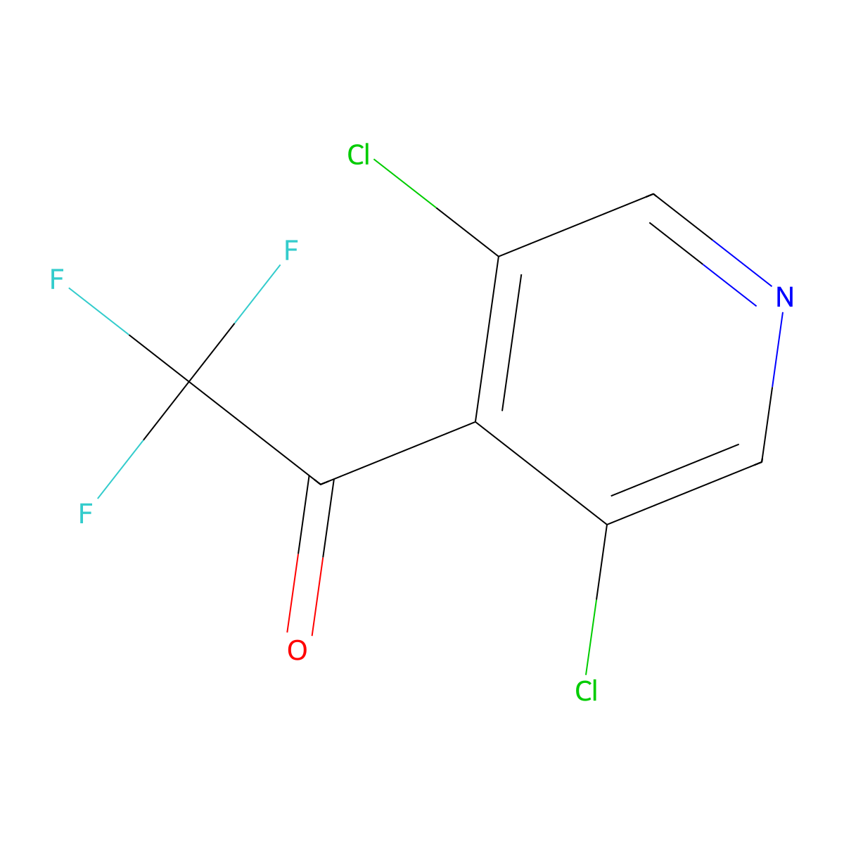1-(3,5-Dichloropyridin-4-yl)-2,2,2-trifluoroethan-1-one molecular structure, CAS 2228452-41-1