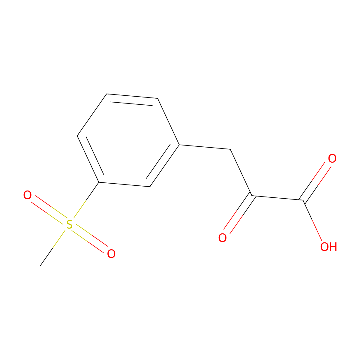 3-(3-Methanesulfonylphenyl)-2-oxopropanoic acid molecular structure, CAS 2228453-73-2