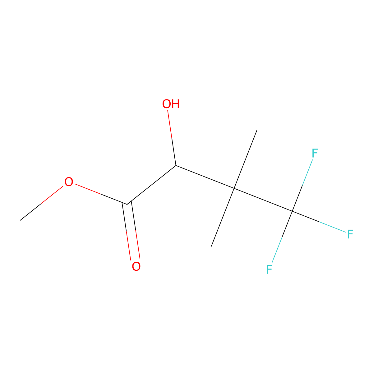 Methyl 4,4,4-trifluoro-2-hydroxy-3,3-dimethylbutanoate molecular structure, CAS 2228455-15-8