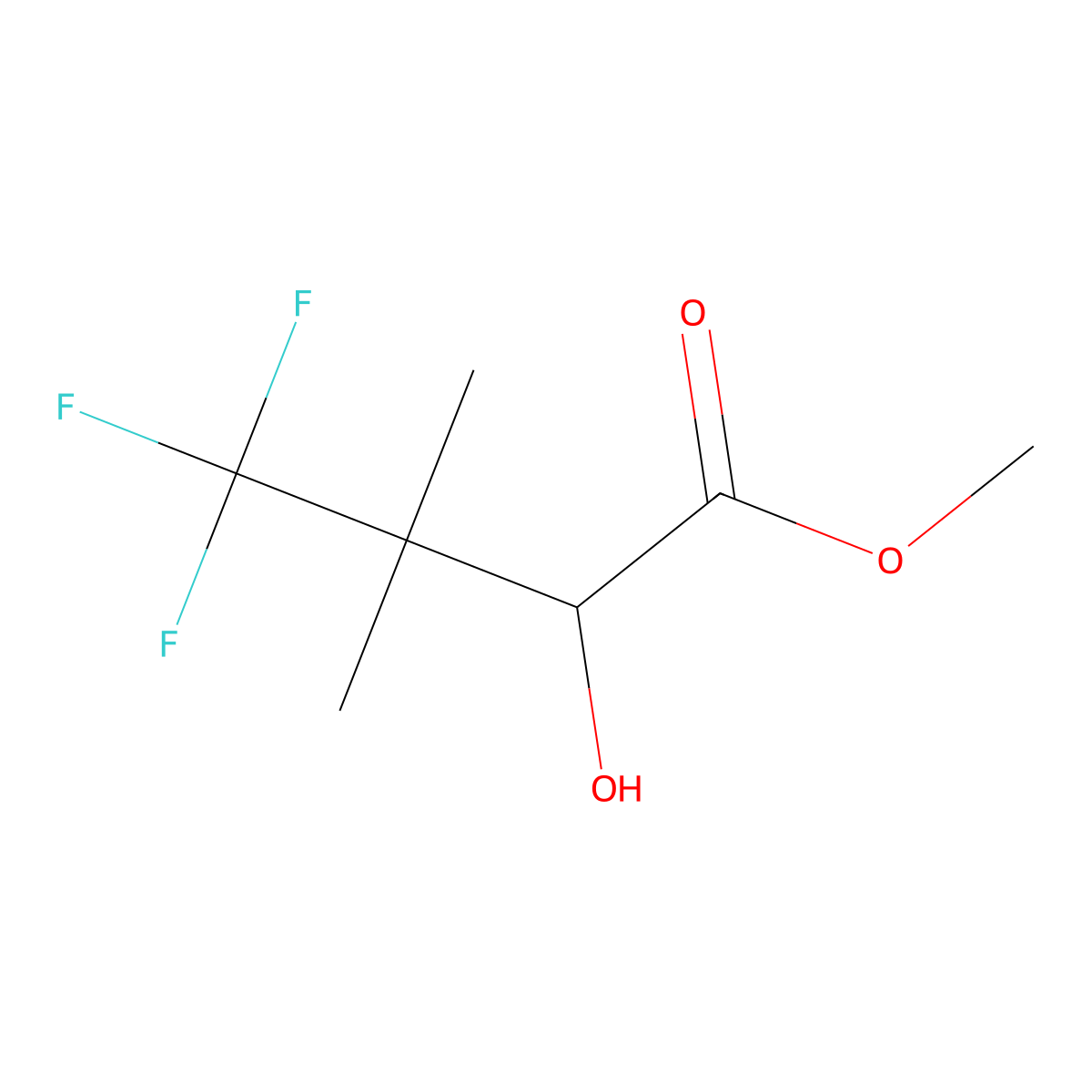 Methyl 4,4,4-trifluoro-2-hydroxy-3,3-dimethylbutanoate molecular structure, CAS 2228455-15-8