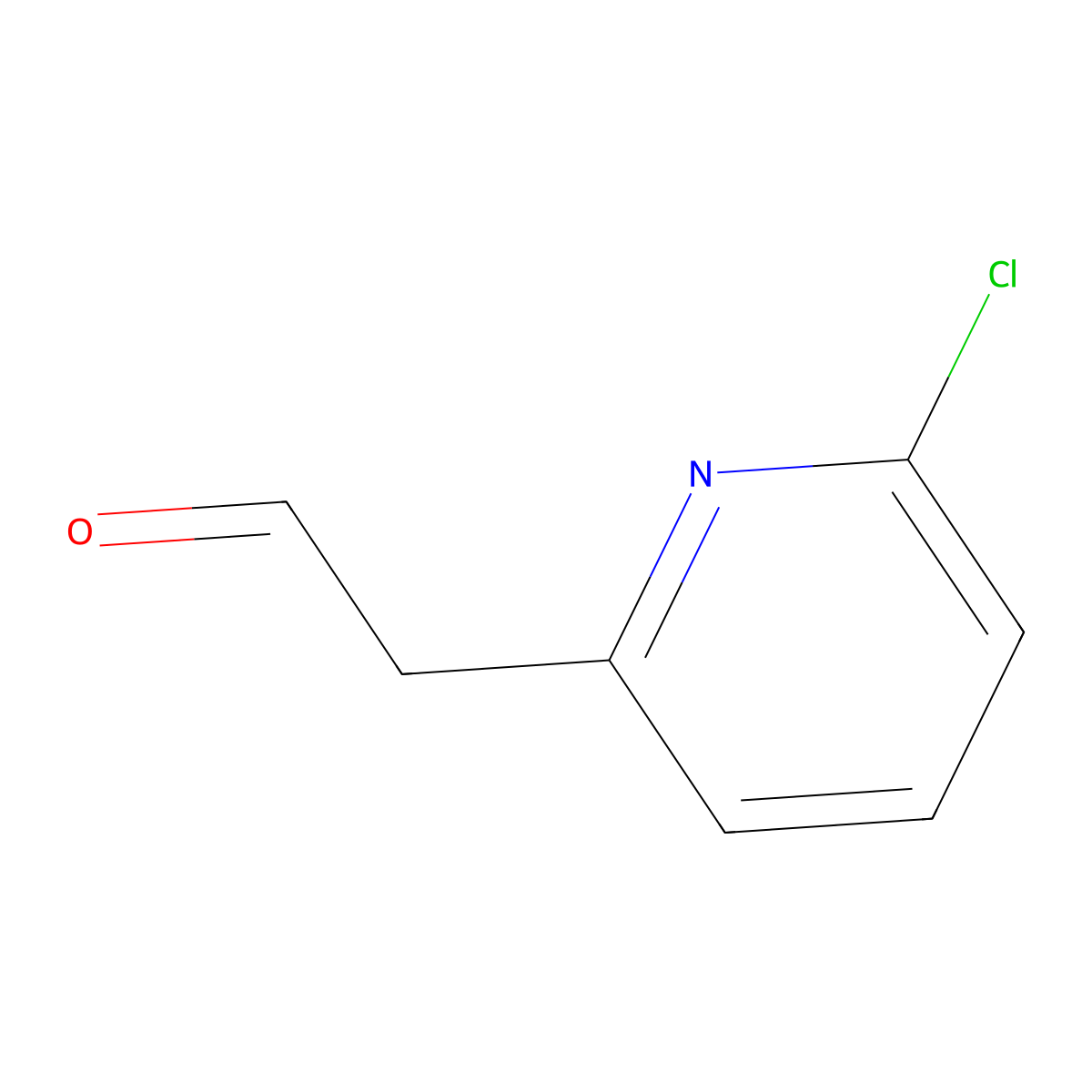 2-(6-Chloropyridin-2-yl)acetaldehyde molecular structure, CAS 2228455-50-1