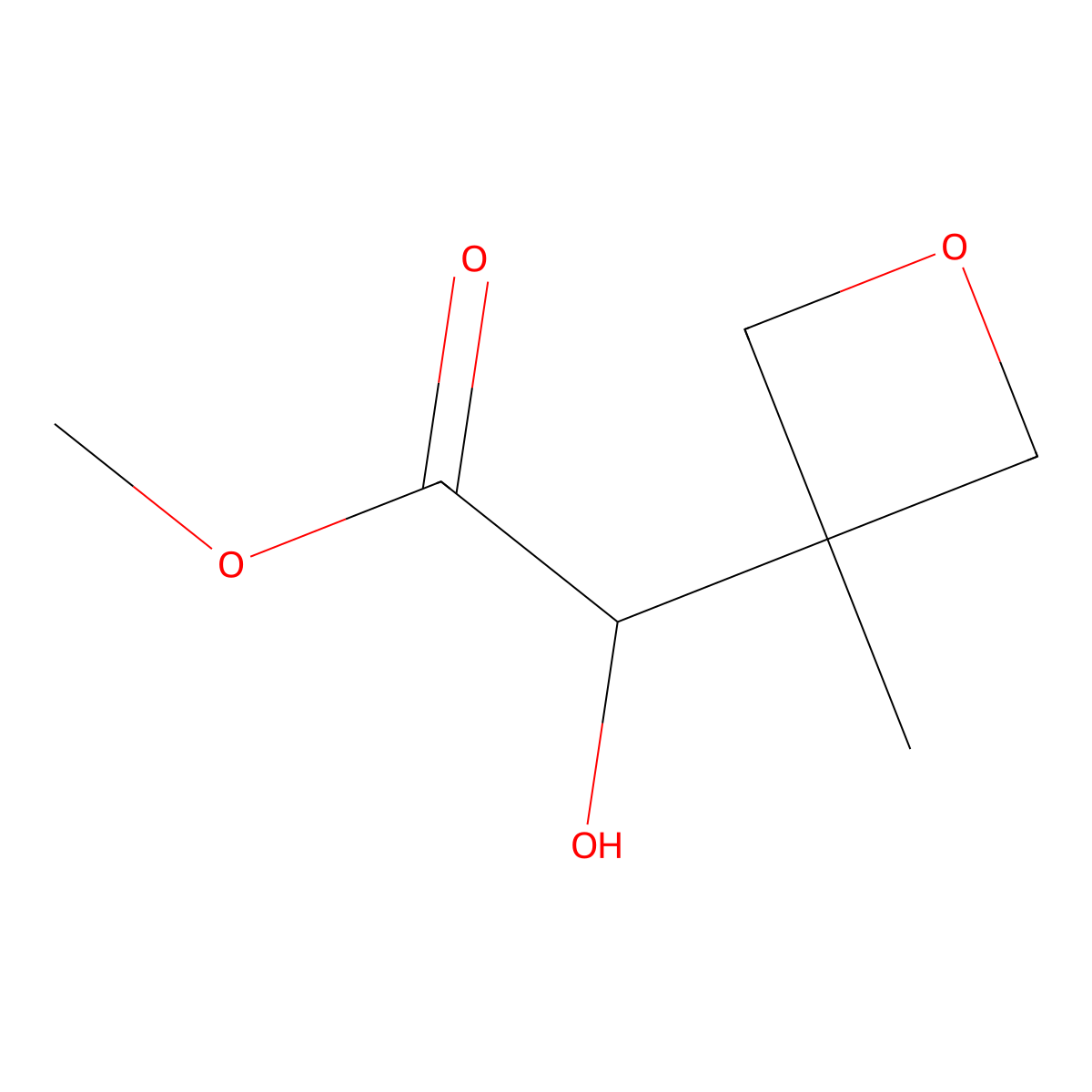 Methyl 2-hydroxy-2-(3-methyloxetan-3-yl)acetate molecular structure, CAS 2228457-50-7