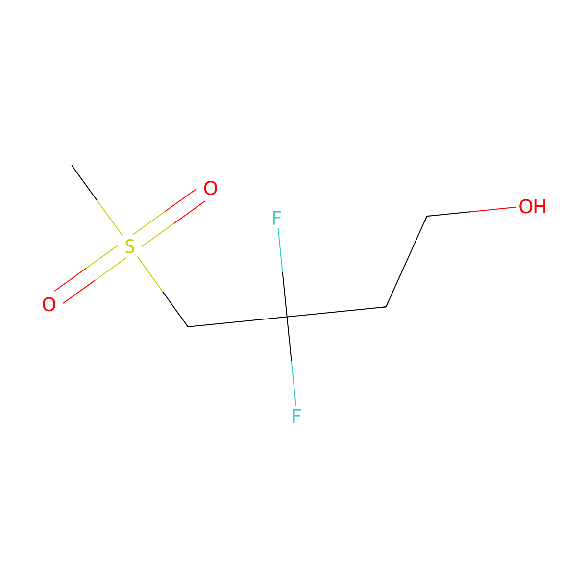 3,3-Difluoro-4-methanesulfonylbutan-1-ol molecular structure, CAS 2228459-19-4