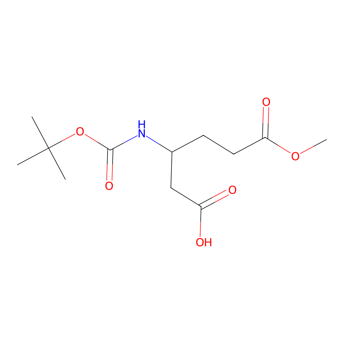 (S)-3-((tert-Butoxycarbonyl)amino)-6-methoxy-6-oxohexanoic acid molecular structure, CAS 222846-98-2