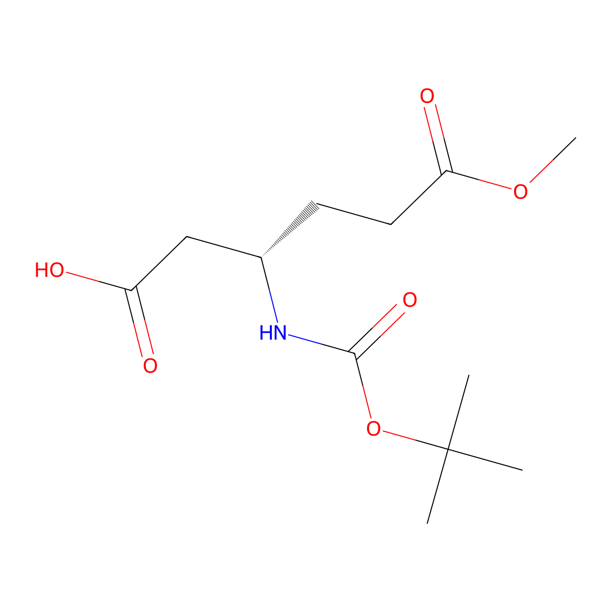(S)-3-((tert-Butoxycarbonyl)amino)-6-methoxy-6-oxohexanoic acid molecular structure, CAS 222846-98-2