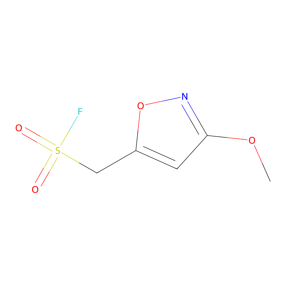 (3-Methoxy-1,2-oxazol-5-yl)methanesulfonyl fluoride molecular structure, CAS 2228460-32-8