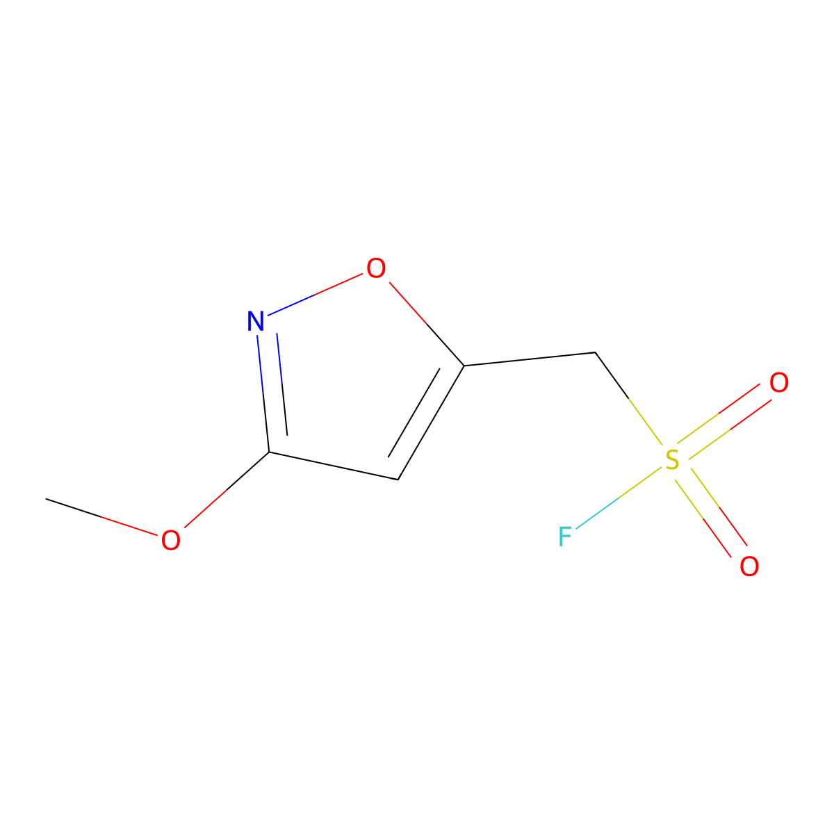 (3-Methoxy-1,2-oxazol-5-yl)methanesulfonyl fluoride molecular structure, CAS 2228460-32-8