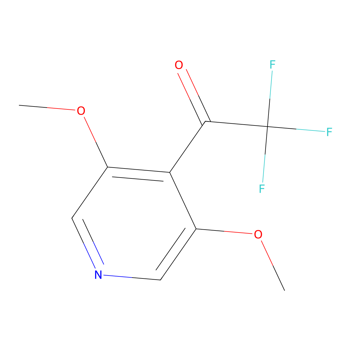 1-(3,5-Dimethoxypyridin-4-yl)-2,2,2-trifluoroethan-1-one molecular structure, CAS 2228460-80-6