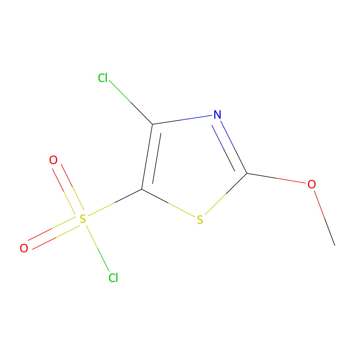 4-Chloro-2-methoxy-1,3-thiazole-5-sulfonyl chloride molecular structure, CAS 2228463-73-6