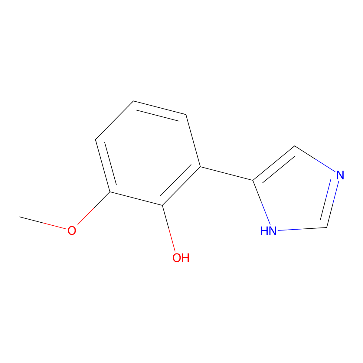 2-(1H-imidazol-4-yl)-6-methoxyphenol molecular structure, CAS 2228463-82-7