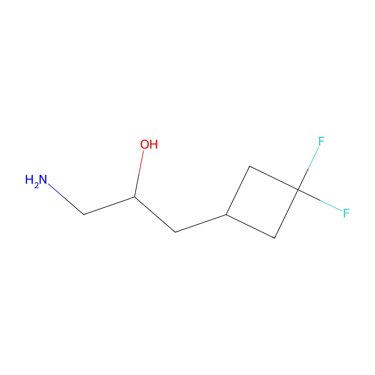 1-Amino-3-(3,3-difluorocyclobutyl)propan-2-ol molecular structure, CAS 2228463-95-2