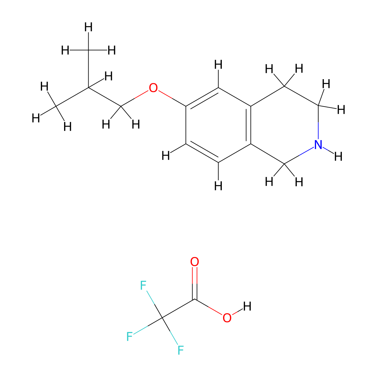 6-(2-Methylpropoxy)-1,2,3,4-tetrahydroisoquinoline trifluoroacetic acid molecular structure, CAS 2228465-22-1