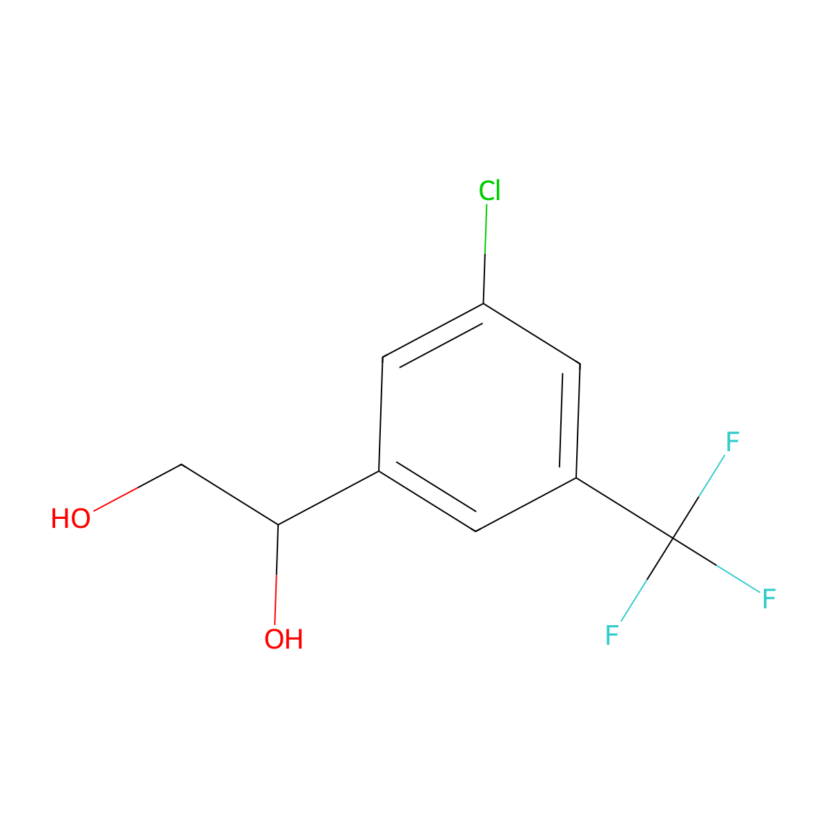 1-[3-Chloro-5-(trifluoromethyl)phenyl]ethane-1,2-diol molecular structure, CAS 2228465-31-2