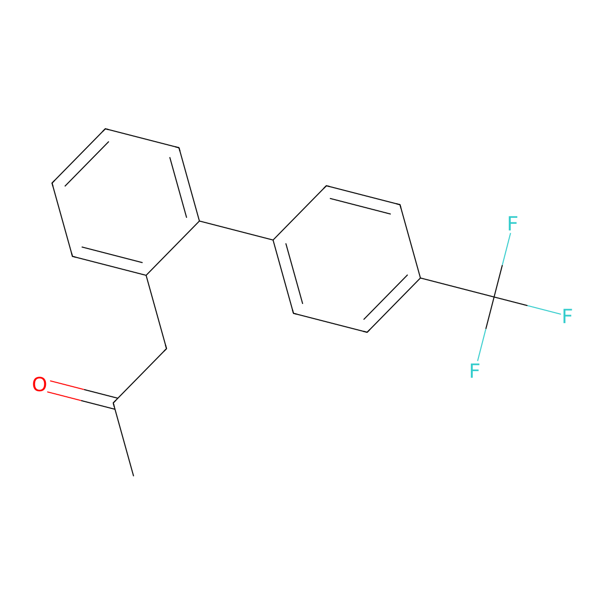 1-{2-[4-(Trifluoromethyl)phenyl]phenyl}propan-2-one molecular structure, CAS 2228467-84-1