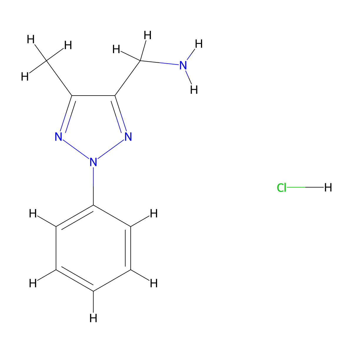 (5-methyl-2-phenyl-2H-1,2,3-triazol-4-yl)methanamine hydrochloride molecular structure, CAS 2228468-39-9