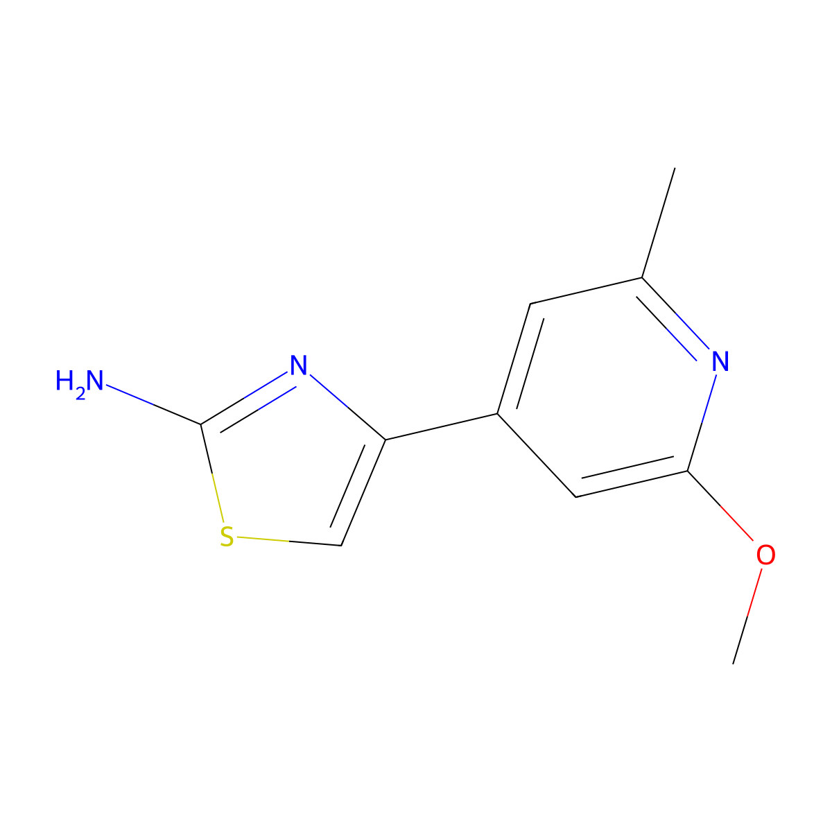 4-(2-Methoxy-6-methylpyridin-4-yl)-1,3-thiazol-2-amine molecular structure, CAS 2228473-38-7