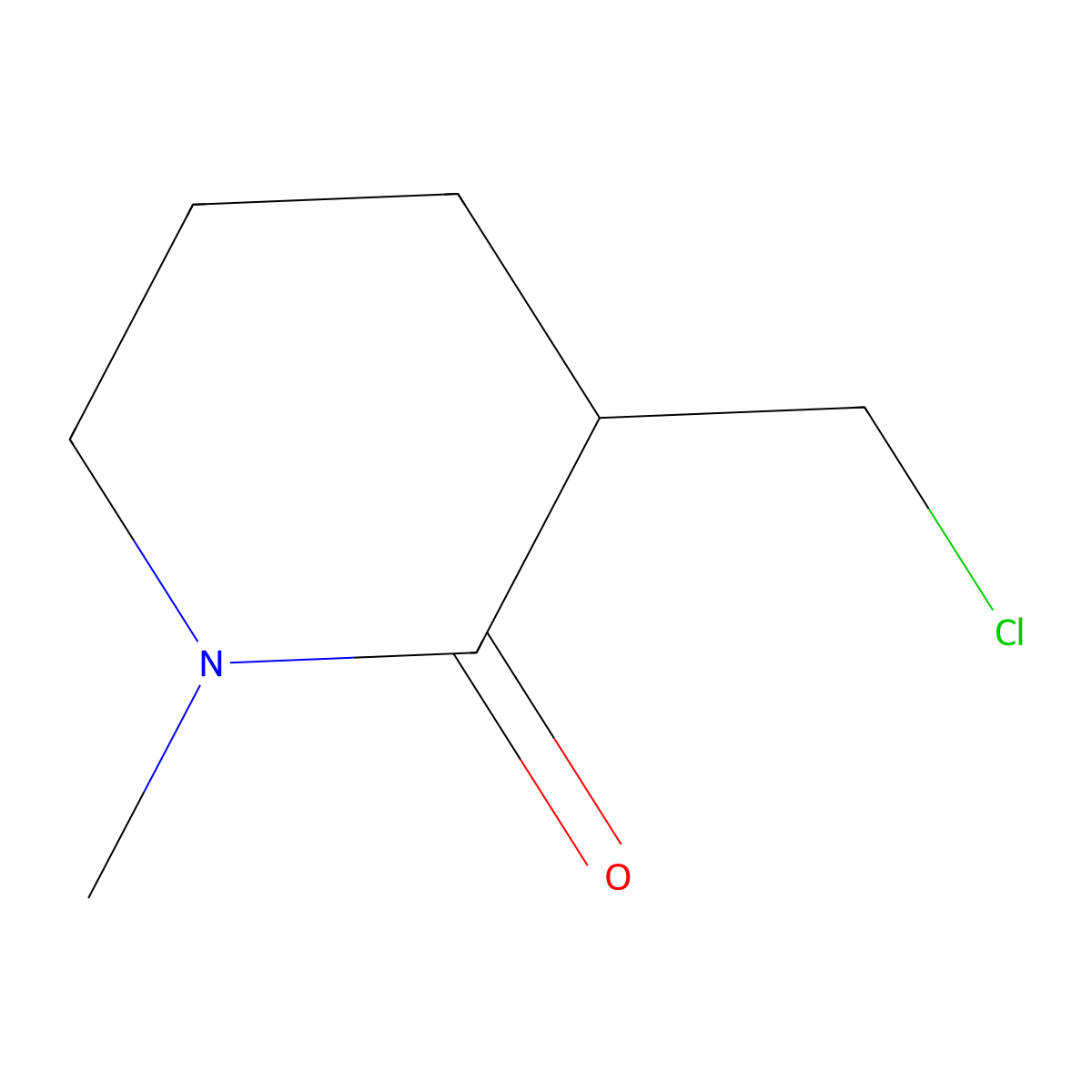 3-(Chloromethyl)-1-methylpiperidin-2-one molecular structure, CAS 2228473-69-4