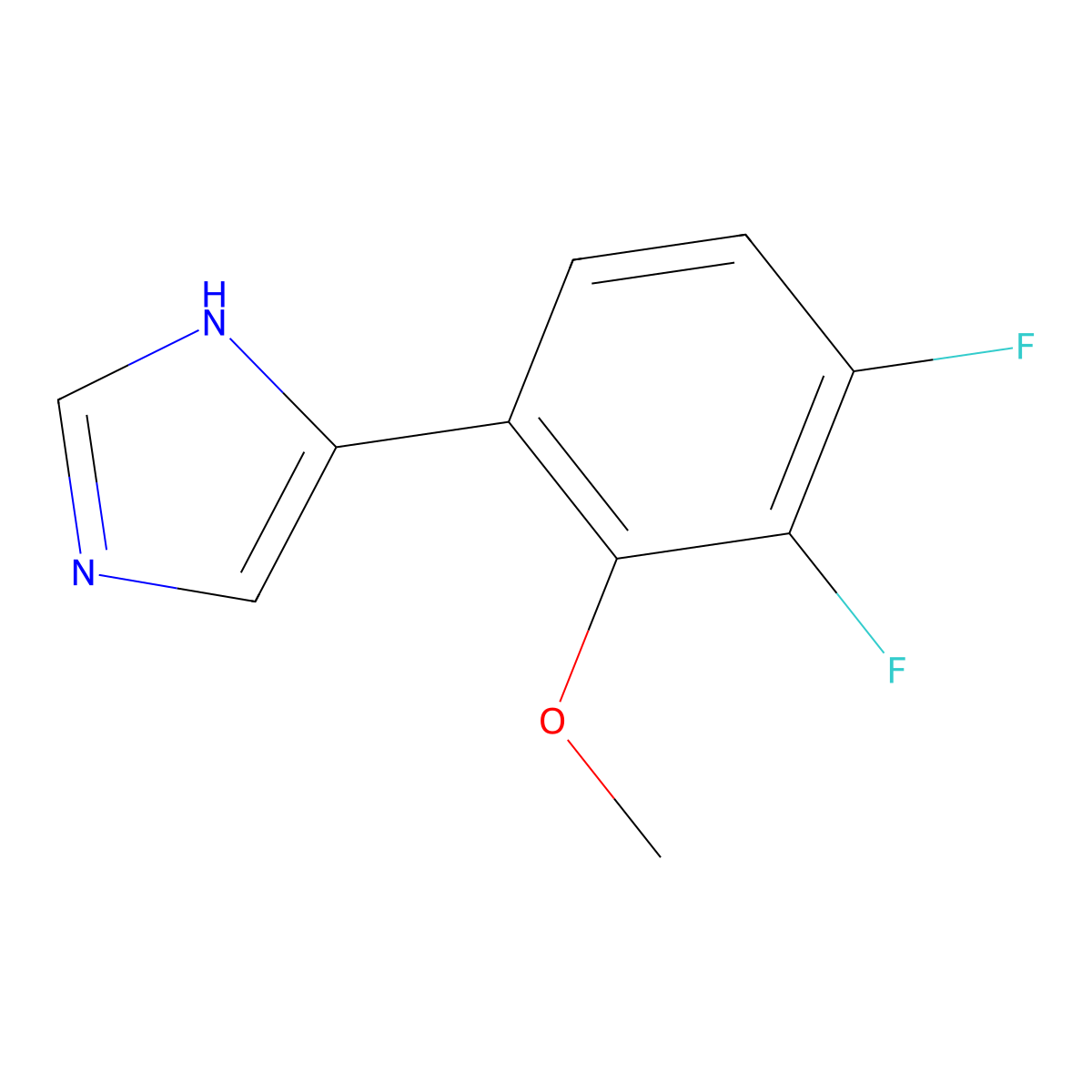 4-(3,4-difluoro-2-methoxyphenyl)-1H-imidazole molecular structure, CAS 2228475-78-1