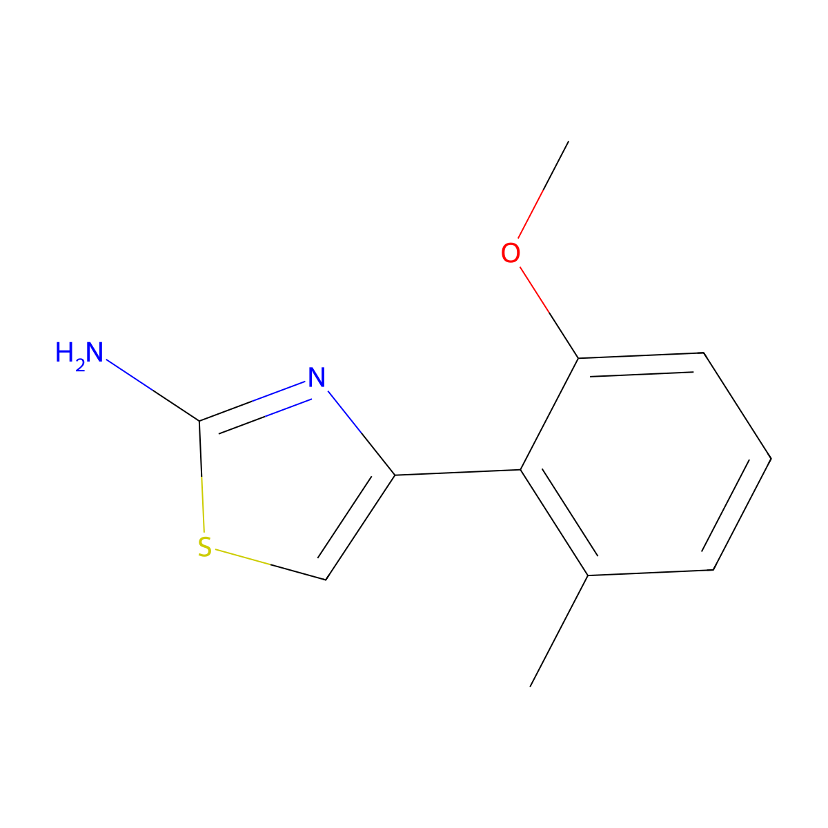 4-(2-Methoxy-6-methylphenyl)-1,3-thiazol-2-amine molecular structure, CAS 2228476-55-7