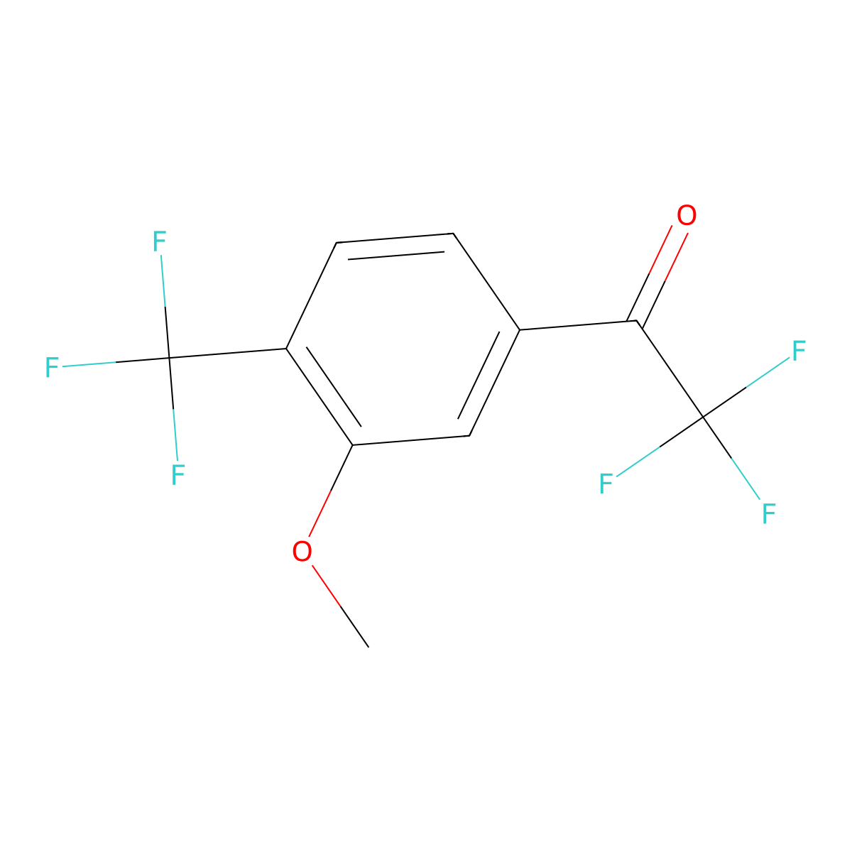 2,2,2-Trifluoro-1-[3-methoxy-4-(trifluoromethyl)phenyl]ethan-1-one molecular structure, CAS 2228478-44-0