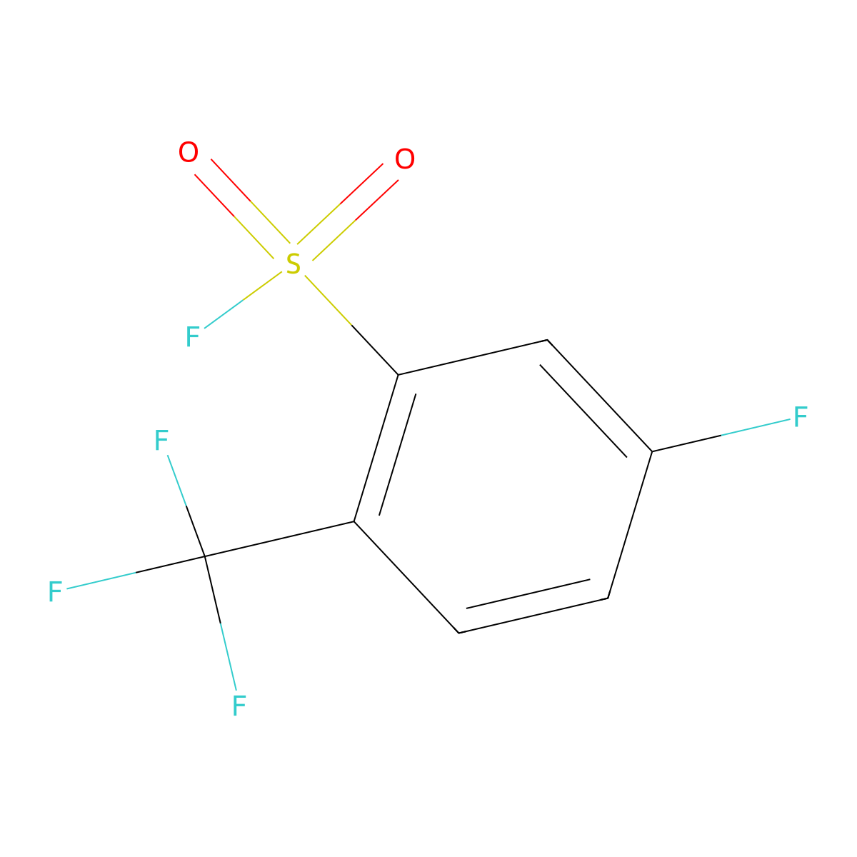 5-Fluoro-2-(trifluoromethyl)benzene-1-sulfonyl fluoride molecular structure, CAS 2228479-41-0