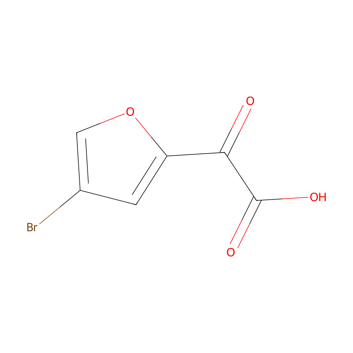 2-(4-Bromofuran-2-yl)-2-oxoacetic acid molecular structure, CAS 2228481-04-5