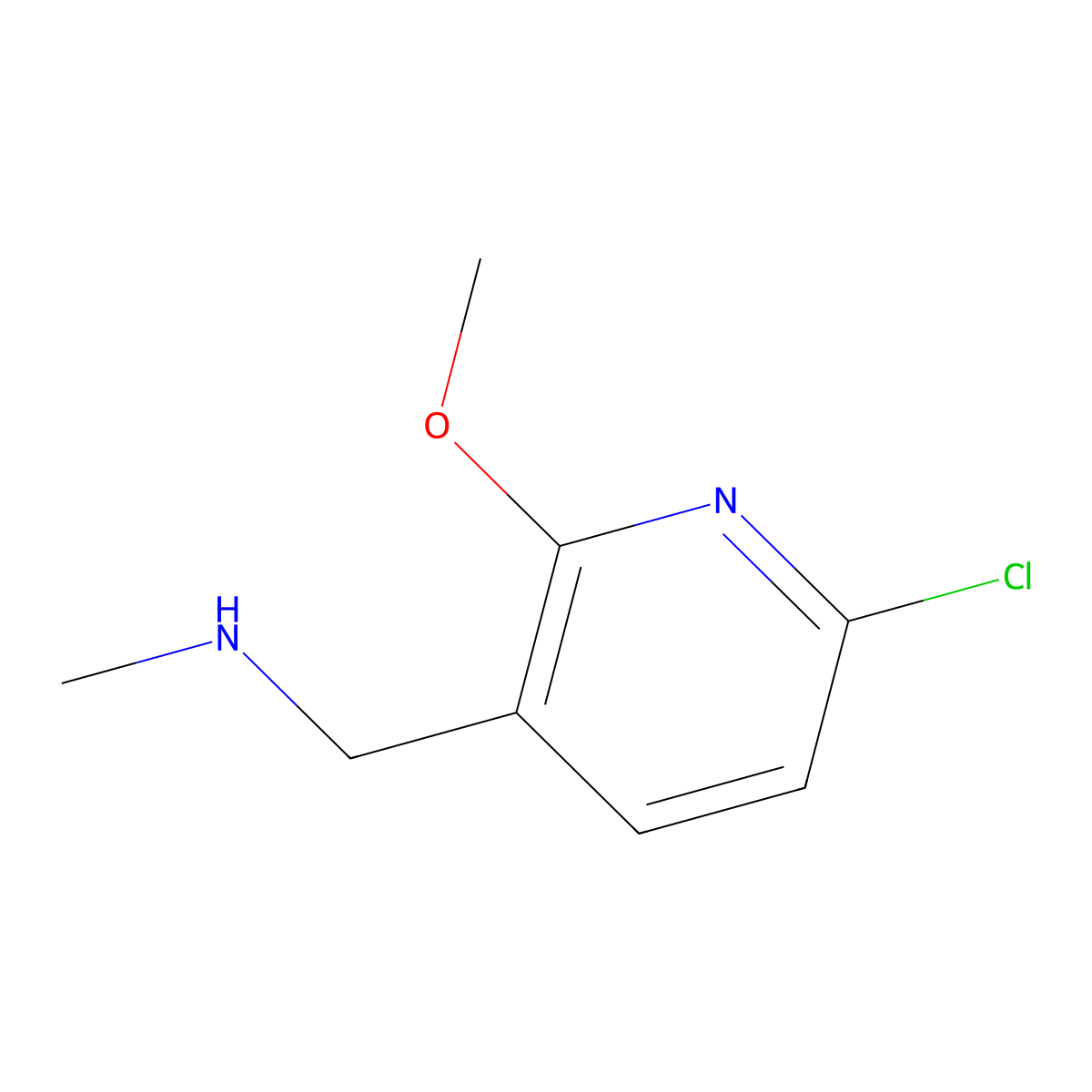 [(6-Chloro-2-methoxypyridin-3-yl)methyl](methyl)amine molecular structure, CAS 2228481-97-6