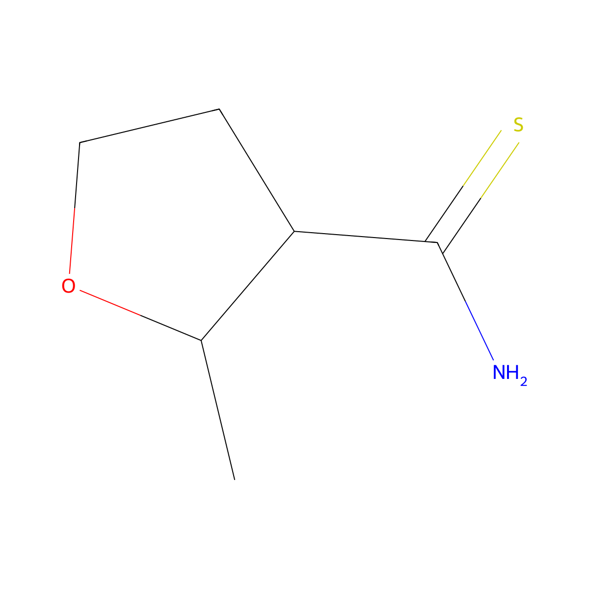 2-Methyltetrahydrofuran-3-carbothioamide molecular structure, CAS 2228482-53-7