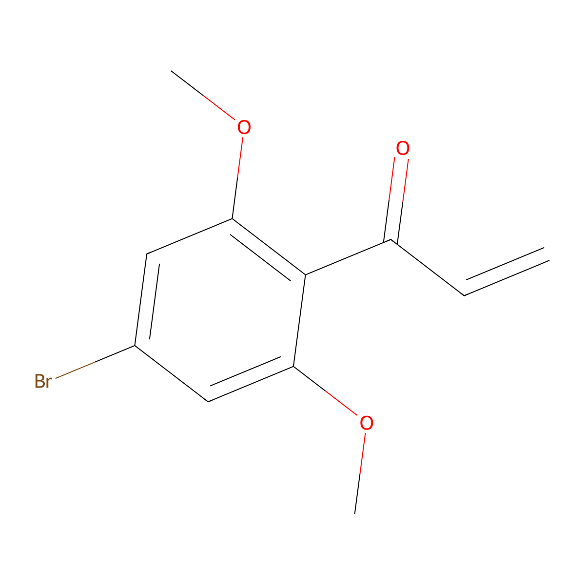 1-(4-Bromo-2,6-dimethoxyphenyl)prop-2-en-1-one molecular structure, CAS 2228483-28-9