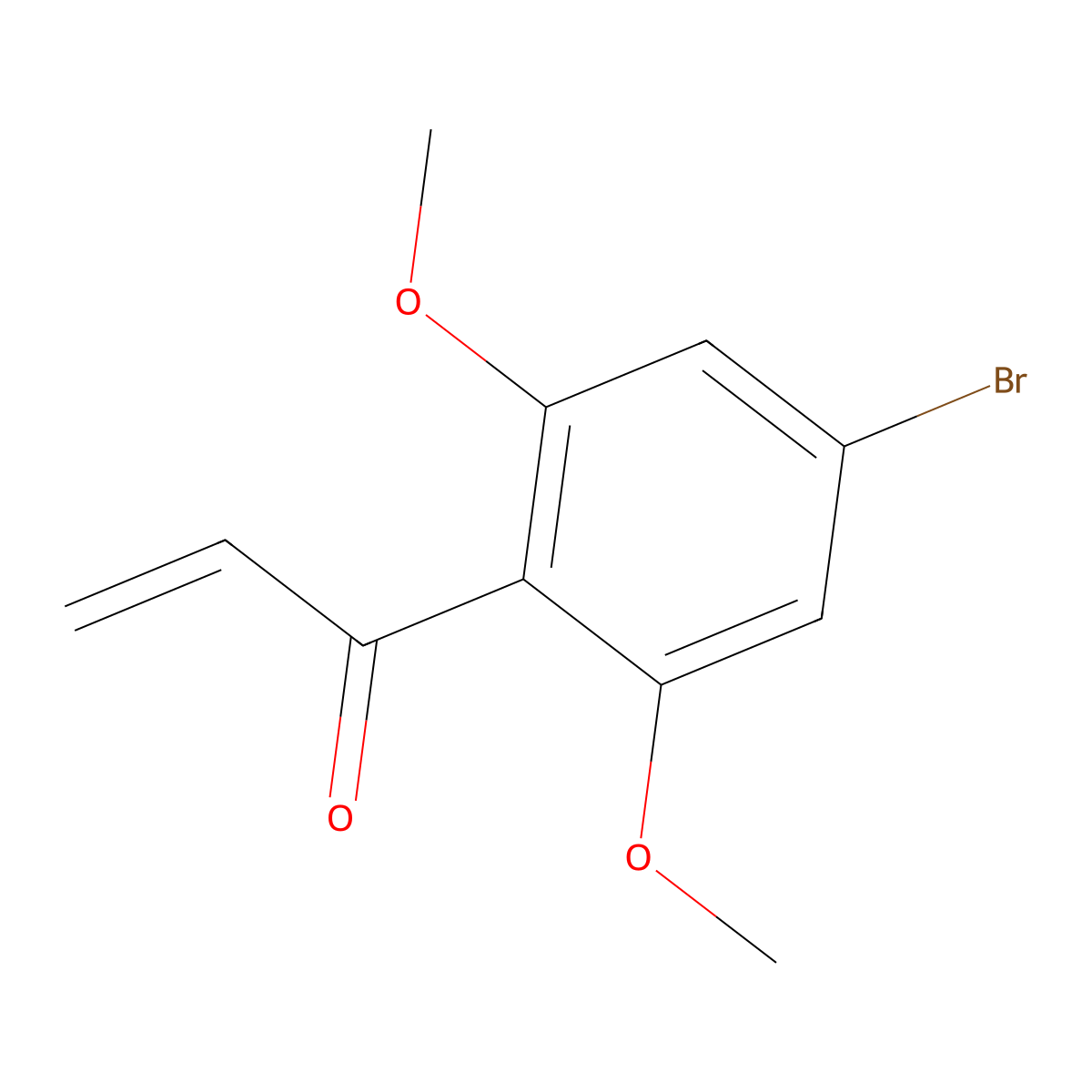 1-(4-Bromo-2,6-dimethoxyphenyl)prop-2-en-1-one molecular structure, CAS 2228483-28-9