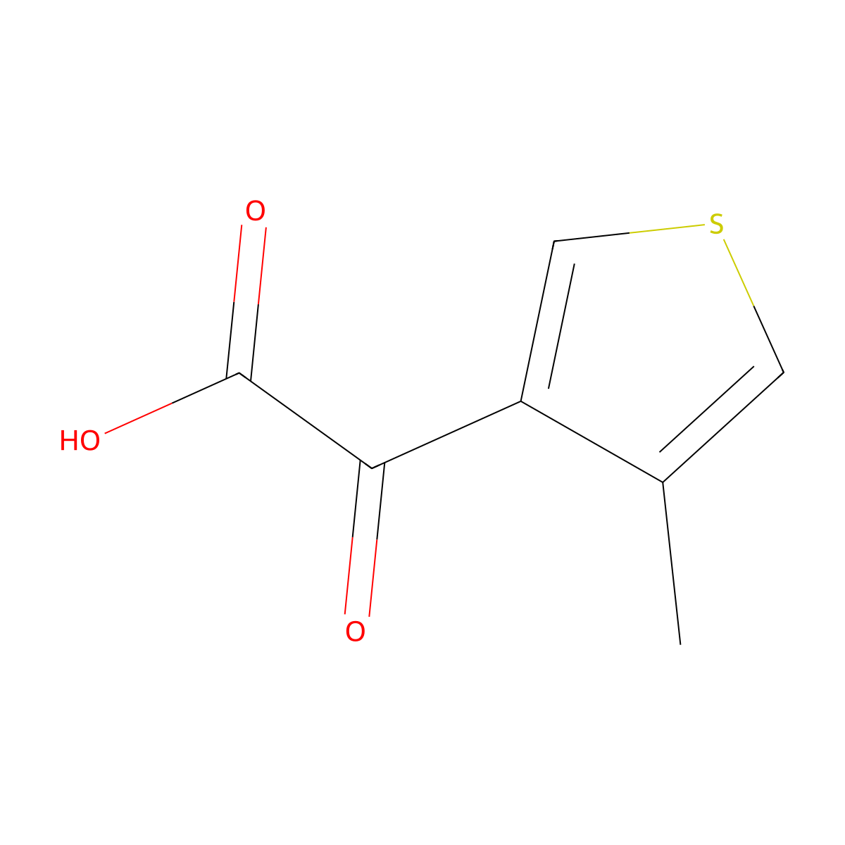 2-(4-Methylthiophen-3-yl)-2-oxoacetic acid molecular structure, CAS 2228483-65-4