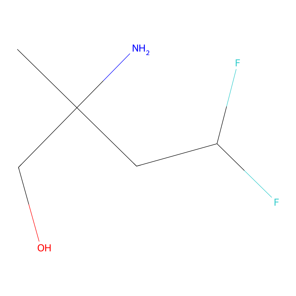2-Amino-4,4-difluoro-2-methylbutan-1-ol molecular structure, CAS 2228485-44-5