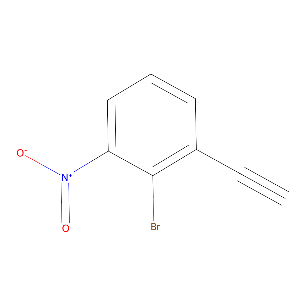 2-Bromo-1-ethynyl-3-nitrobenzene molecular structure, CAS 2228487-71-4
