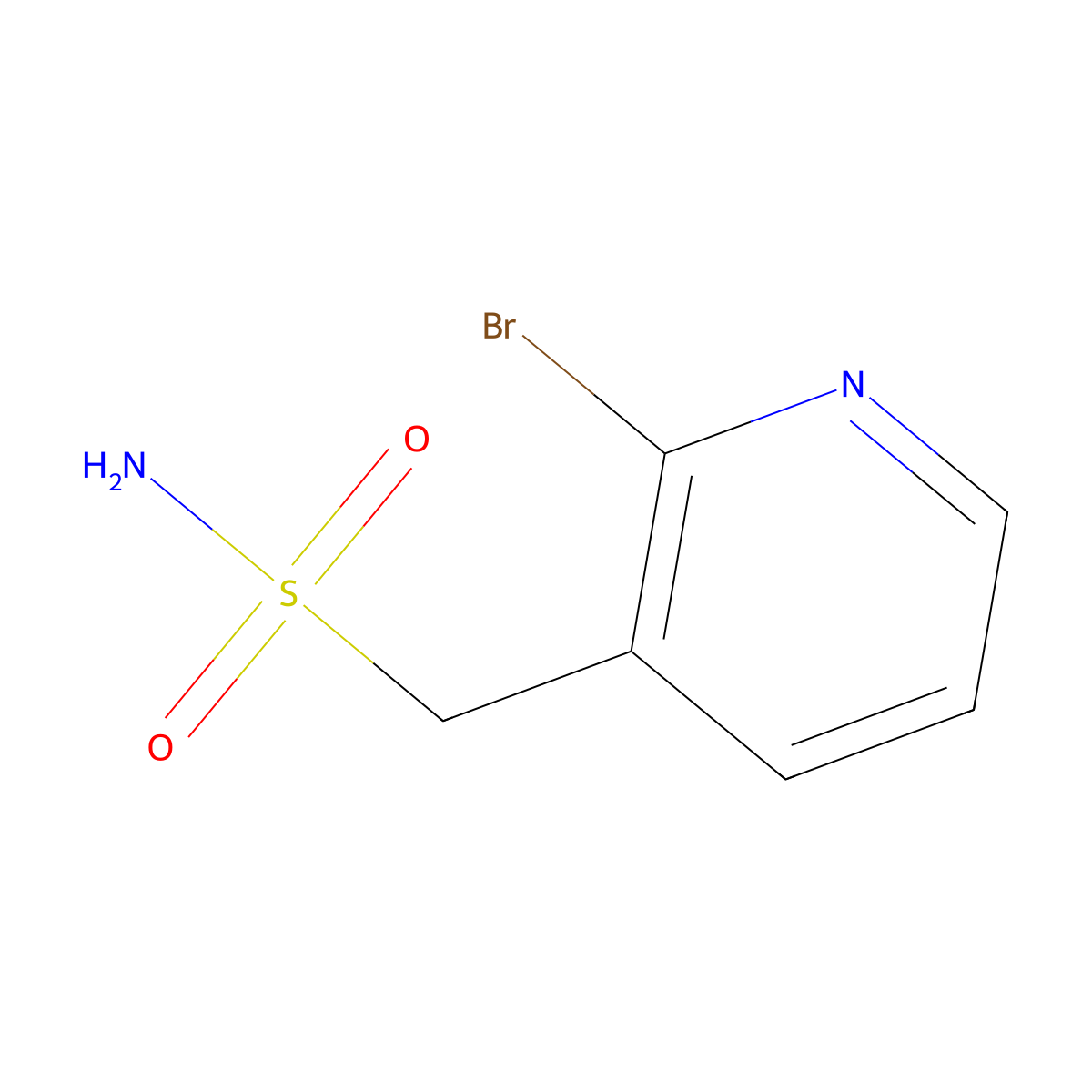 (2-Bromopyridin-3-yl)methanesulfonamide molecular structure, CAS 2228499-70-3