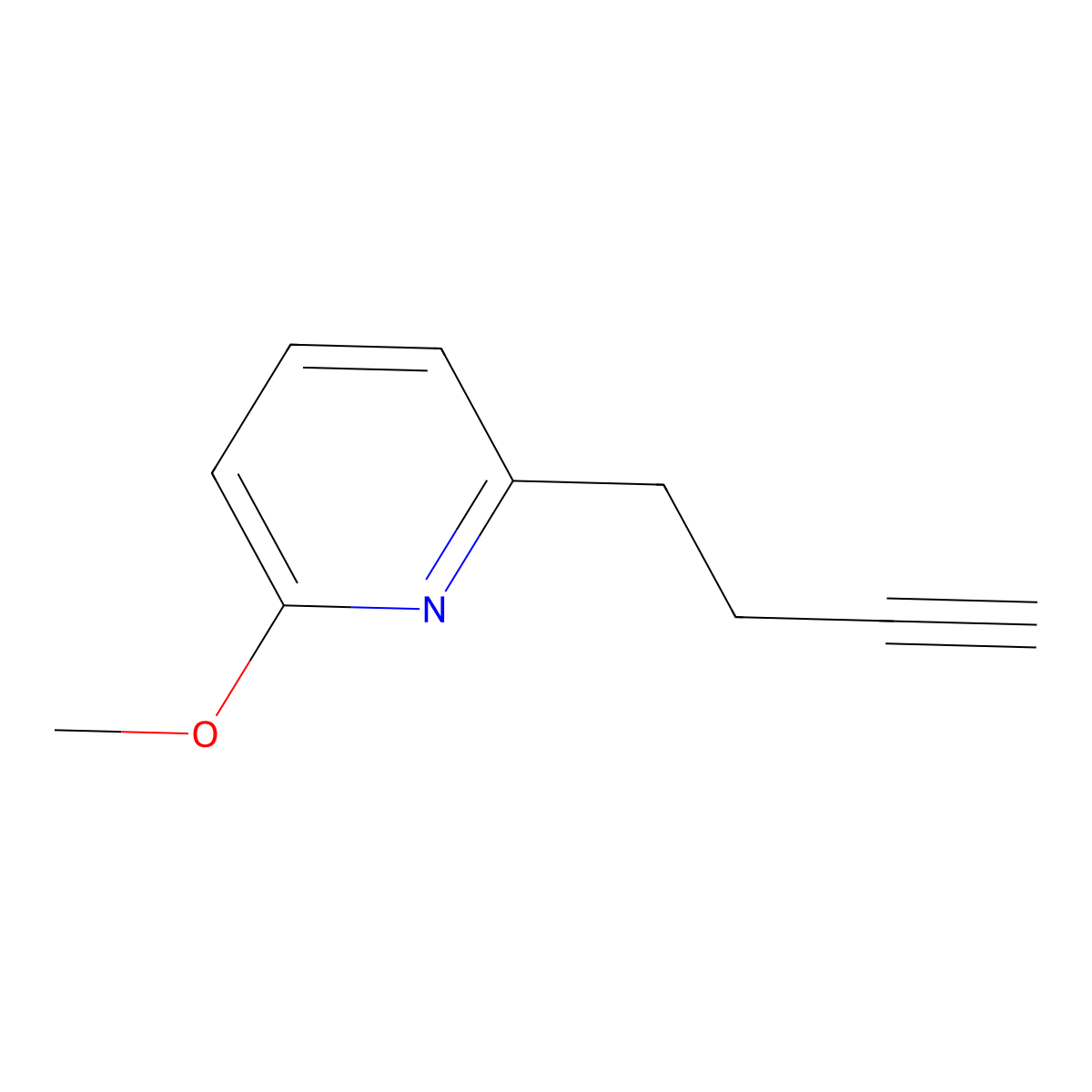 2-(But-3-yn-1-yl)-6-methoxypyridine molecular structure, CAS 2228501-77-5
