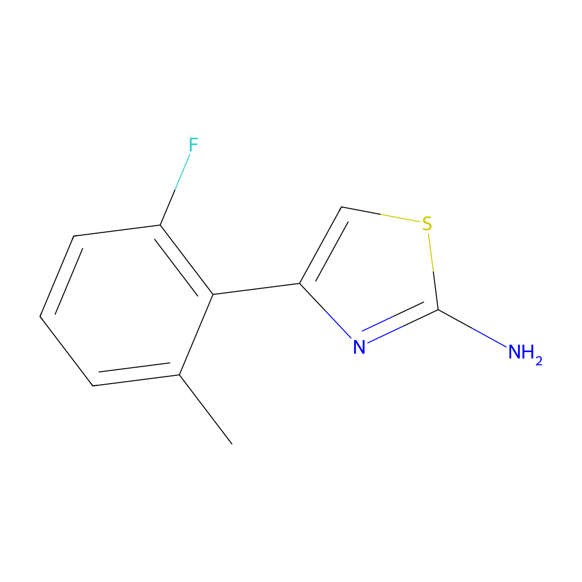 4-(2-Fluoro-6-methylphenyl)-1,3-thiazol-2-amine molecular structure, CAS 2228505-71-1