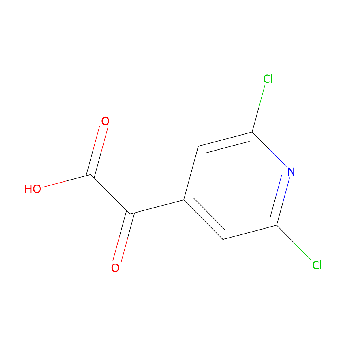2-(2,6-Dichloropyridin-4-yl)-2-oxoacetic acid molecular structure, CAS 2228508-34-5