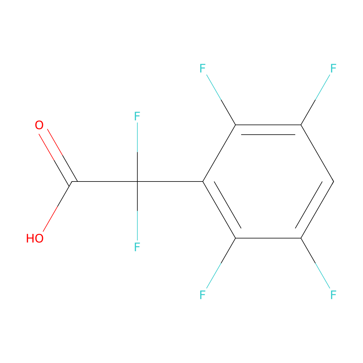 2,2-Difluoro-2-(2,3,5,6-tetrafluorophenyl)acetic acid molecular structure, CAS 2228516-64-9