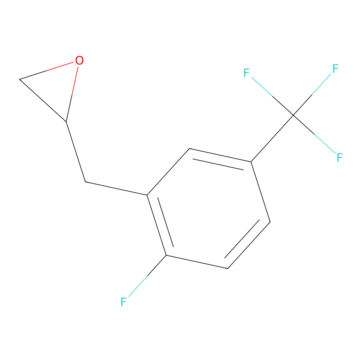 2-{[2-Fluoro-5-(trifluoromethyl)phenyl]methyl}oxirane molecular structure, CAS 2228522-39-0