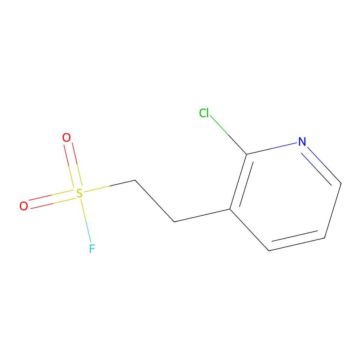 2-(2-Chloropyridin-3-yl)ethane-1-sulfonyl fluoride molecular structure, CAS 2228528-54-7
