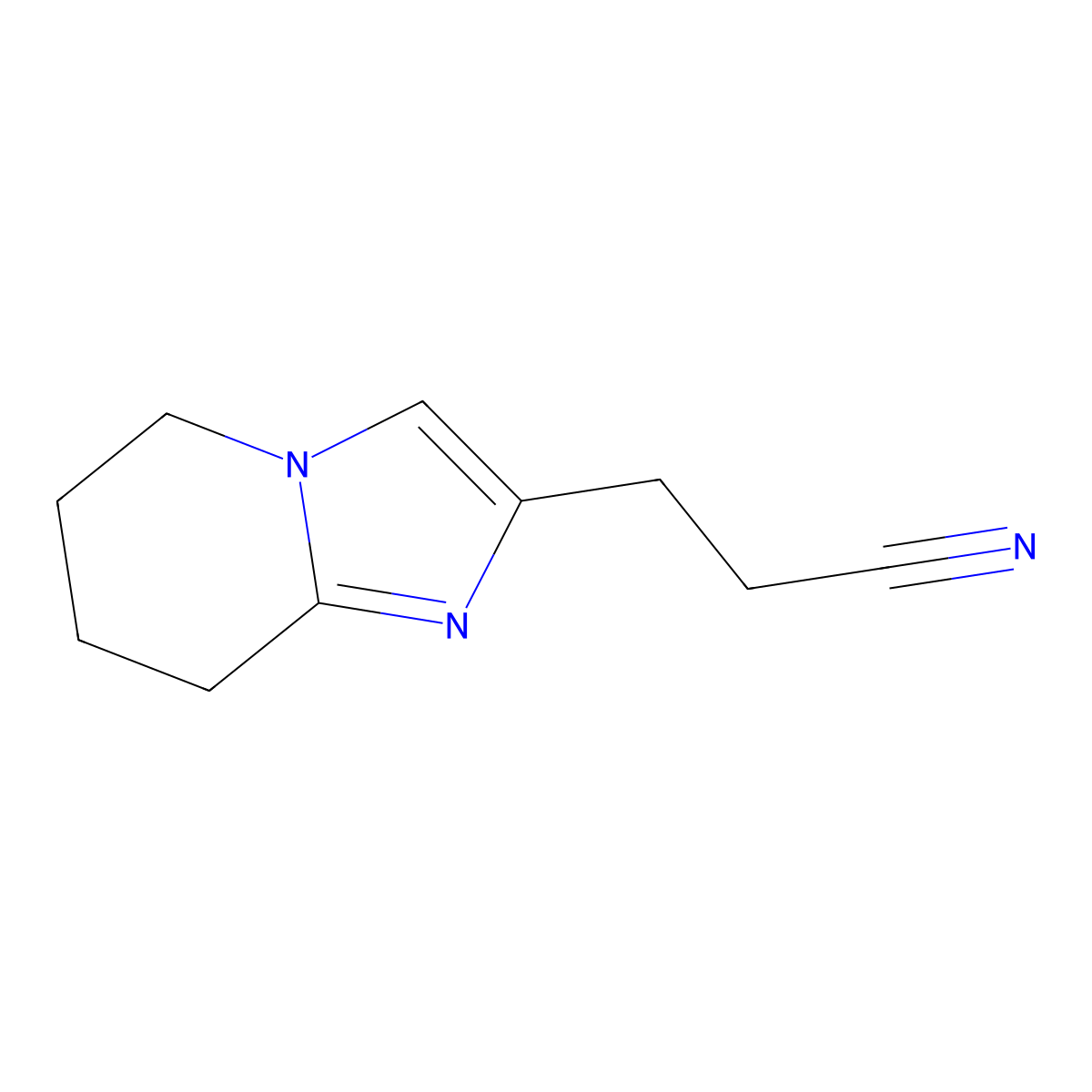 3-(5,6,7,8-Tetrahydroimidazo[1,2-a]pyridin-2-yl)propanenitrile molecular structure, CAS 2228531-37-9