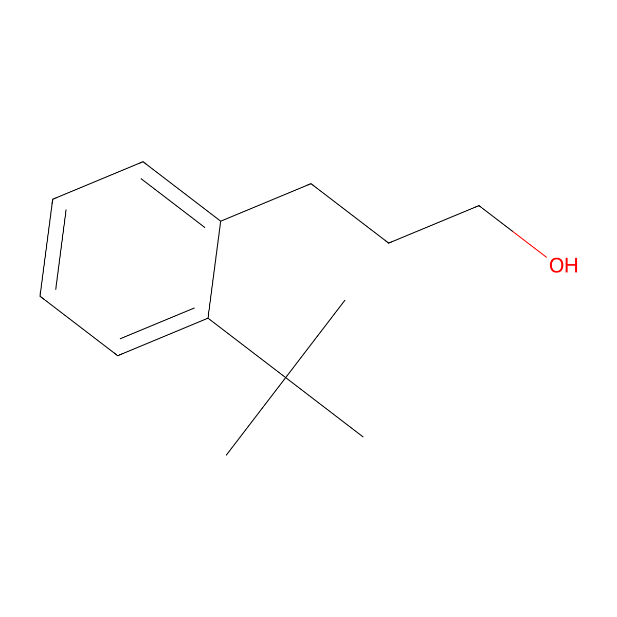 3-(2-Tert-butylphenyl)propan-1-ol molecular structure, CAS 2228536-81-8