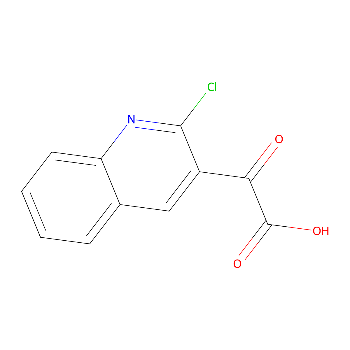 2-(2-Chloroquinolin-3-yl)-2-oxoacetic acid molecular structure, CAS 2228538-12-1