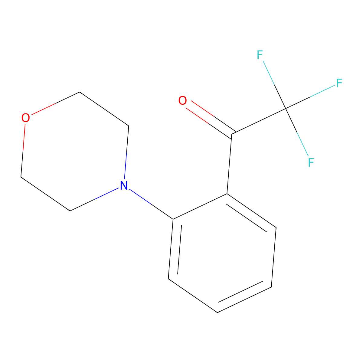 2,2,2-Trifluoro-1-[2-(morpholin-4-yl)phenyl]ethan-1-one molecular structure, CAS 2228538-49-4