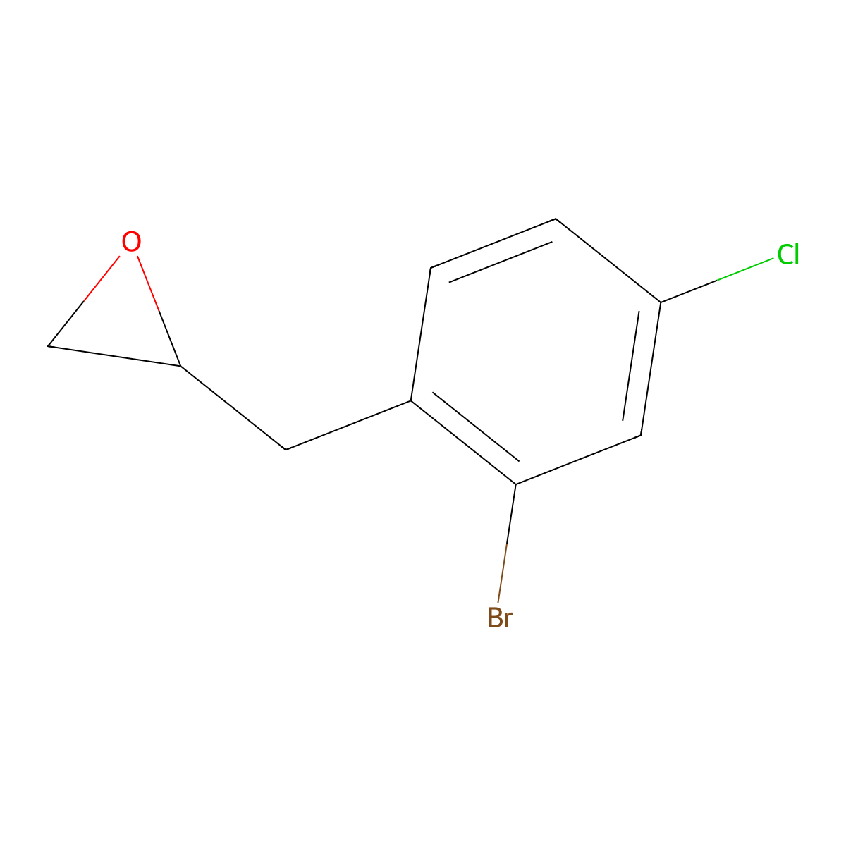 2-[(2-Bromo-4-chlorophenyl)methyl]oxirane molecular structure, CAS 2228538-72-3