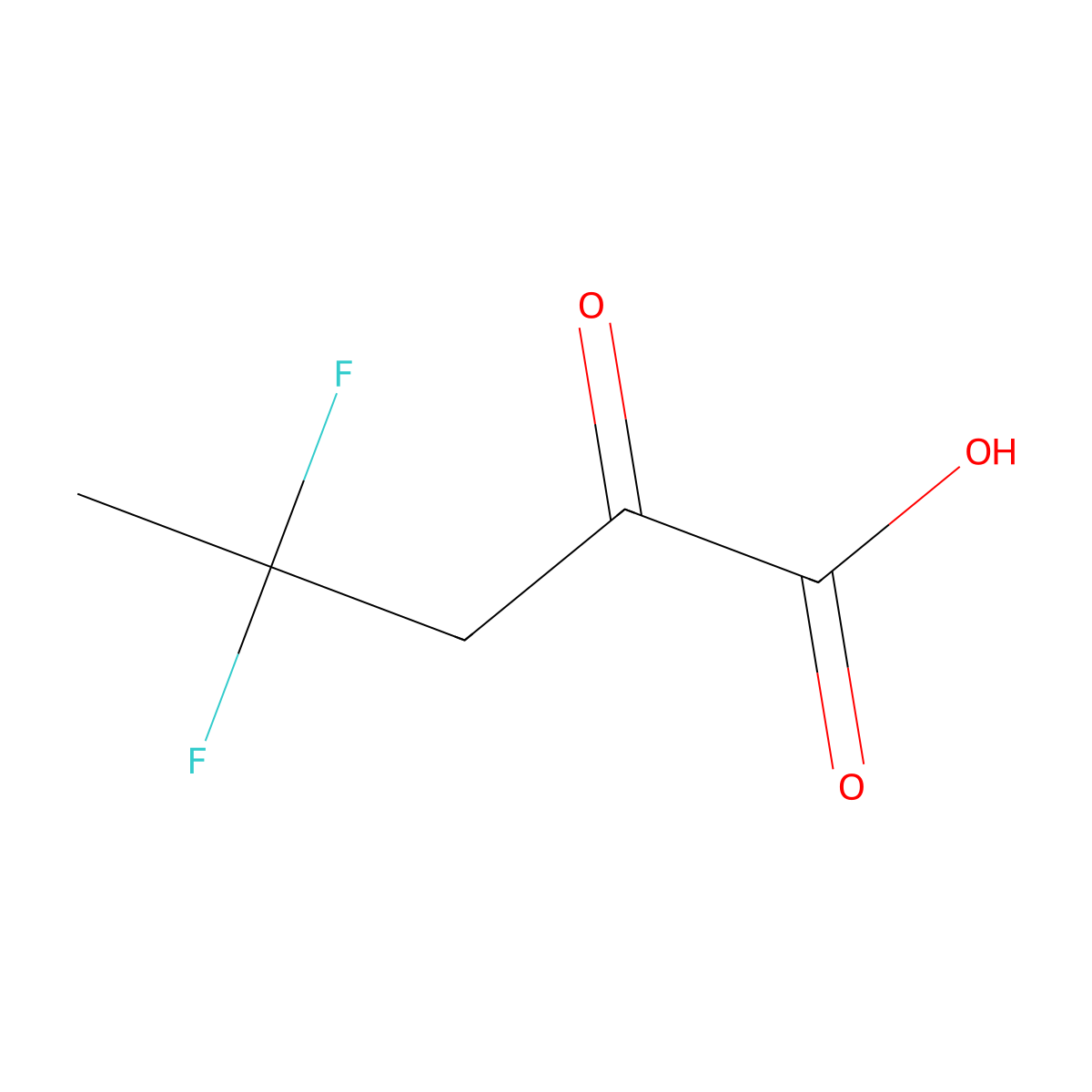 4,4-Difluoro-2-oxopentanoic acid molecular structure, CAS 2228542-94-5