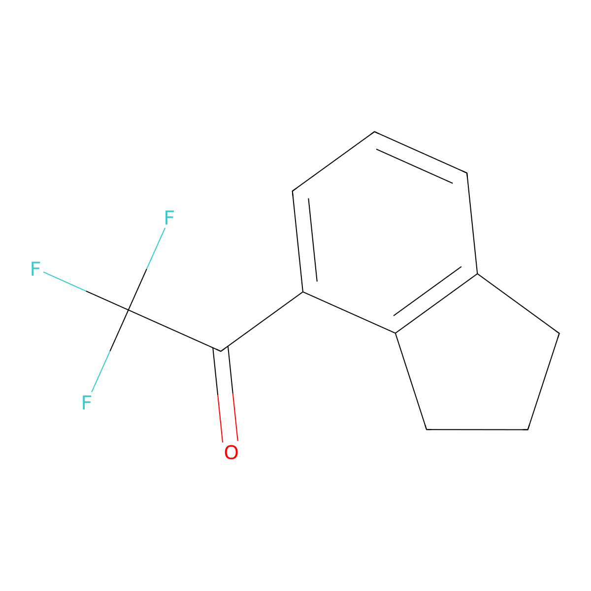 1-(2,3-dihydro-1H-inden-4-yl)-2,2,2-trifluoroethan-1-one molecular structure, CAS 2228543-57-3